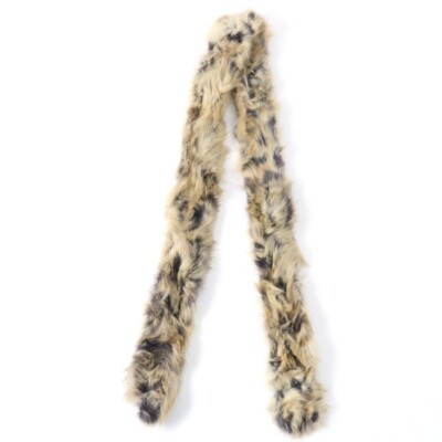FENDI Fox Fur Muffler Stole Brown Women's | eBay