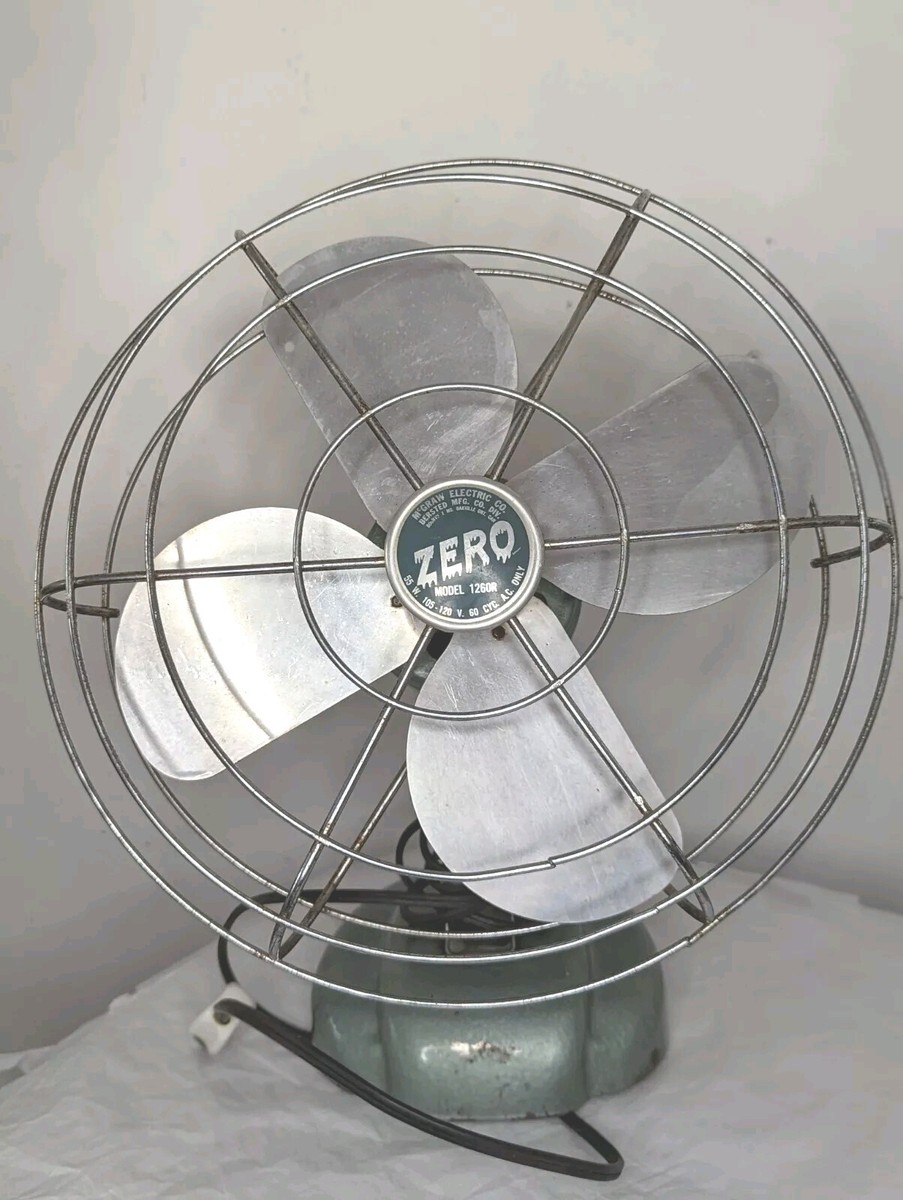 Vintage McGraw Electric Zero Fanモデル1250R Vintage McGraw Electric Co. Zero Metal Blade Fan Model 1250R