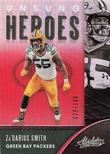 2020 Panini Absolute #UH-ZS Za'Darius Smith Unsung Heroes Spectrum Red #/100
