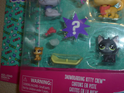 NEW LITTLEST PET SHOP SERIES 2 SNOWBOARDING KITTY CREW HASBRO JADE