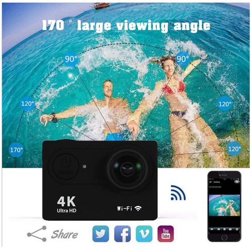 Action Camera Ultra HD 4K/30fps WiFi 2.0-inch 170D Underwater Waterproof Helmet - Picture 5 of 11