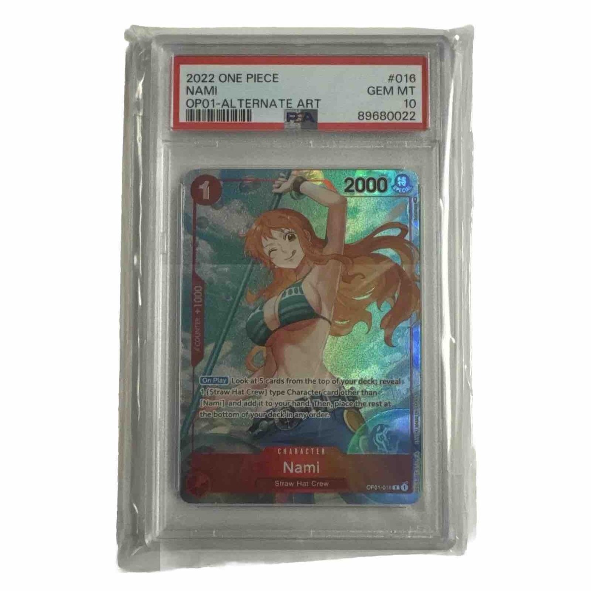 One Piece TCG - PSA 10 Gem Mint - Nami OP01-016 Alternate One Piece TCG - PSA 10 Gem Mint - Nami OP01-016 Alternate