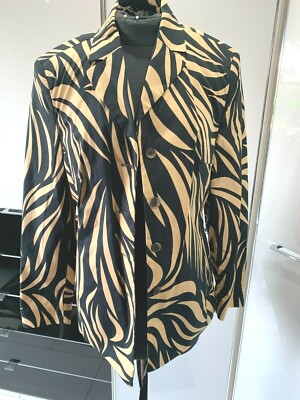 Laura Kent Blazer Black Beige Size 40
