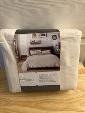 New Threshold Sour Cream King Duvet Cover  Sham Set 3pc