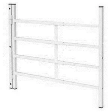 PRIME-LINE S4780 Hinged Window Guard 21-1/4" x 31"-54" White Steel 4 Bar