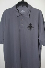 Holloway Mens Polo Shirt, Gray, Size L