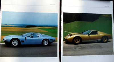 lamborghini miura gold vs bizzarrini 5300 gt +++ ca. dina 4 - 2fotos.