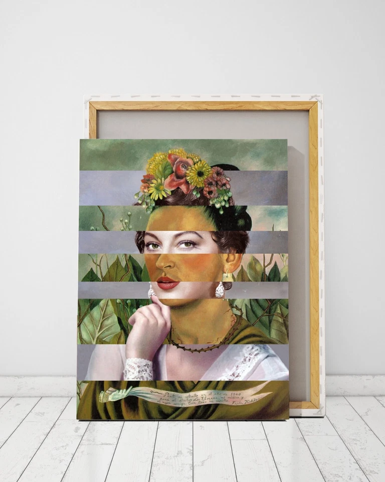 Autorretrato de Frida Kahlo y Ava Gardner - Póster Lienzo Obra de Arte Foto 2 de 4