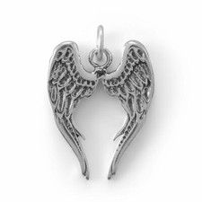 Sterling Silver Pretty Angel Wings Charm