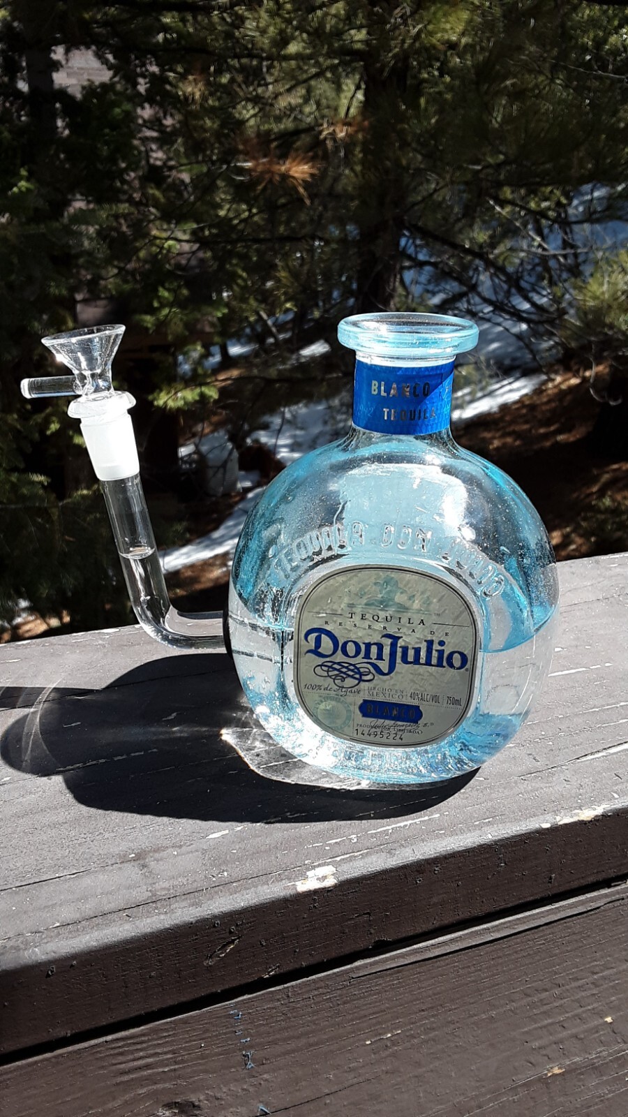     BONG! Don Julio Blanco Tequila Liquor Bottle Bong Custom Made 750ml Thick 