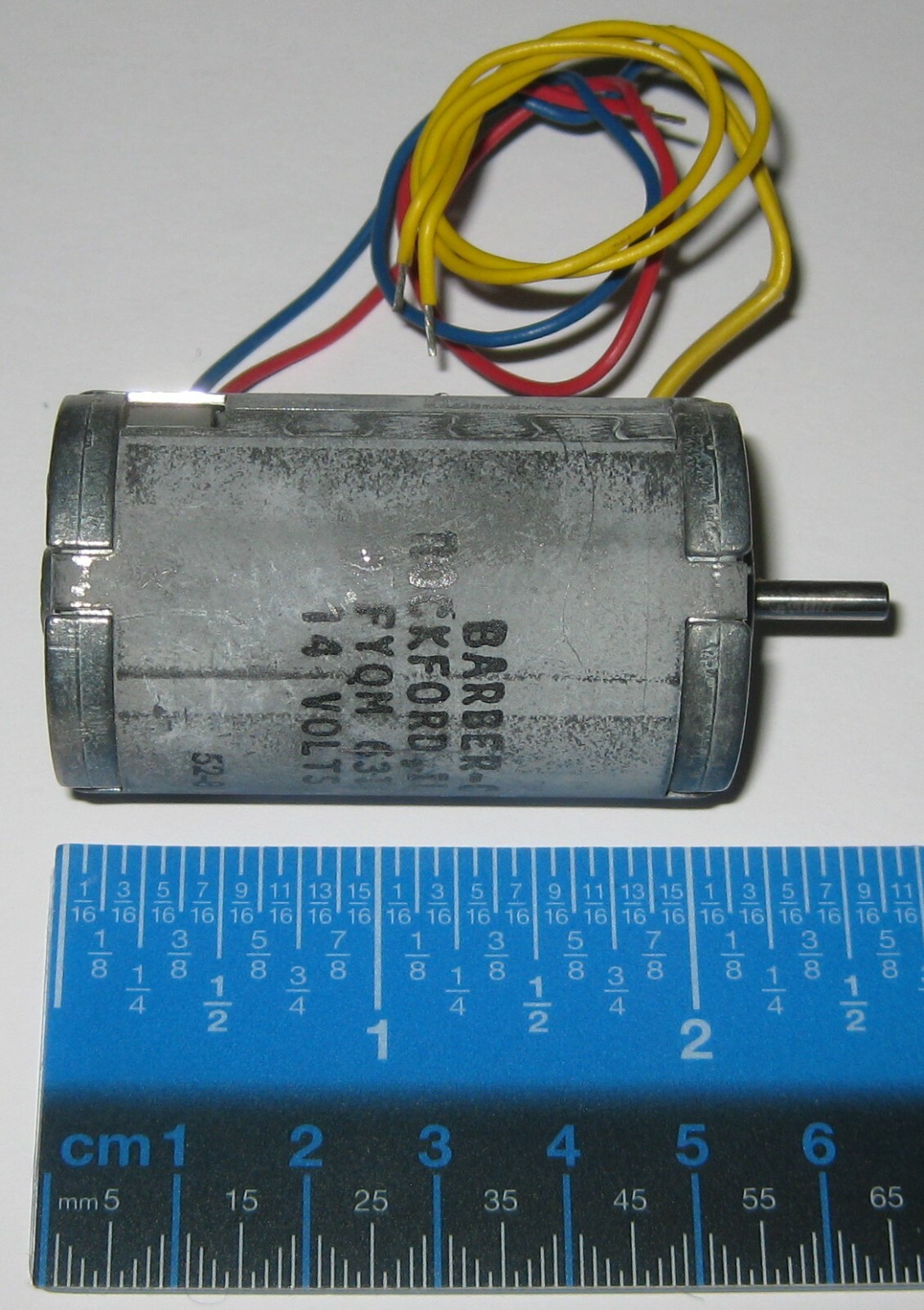 Barber Colman 14 V DC Motor with AC Tachometer - 7500 RPM - Brushless AC Tach