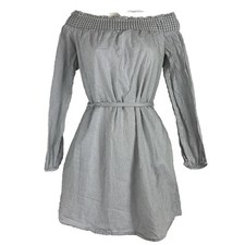 Express Dress Women's Small Off Shoulder Long Sleeve Above Knee Side Pockets