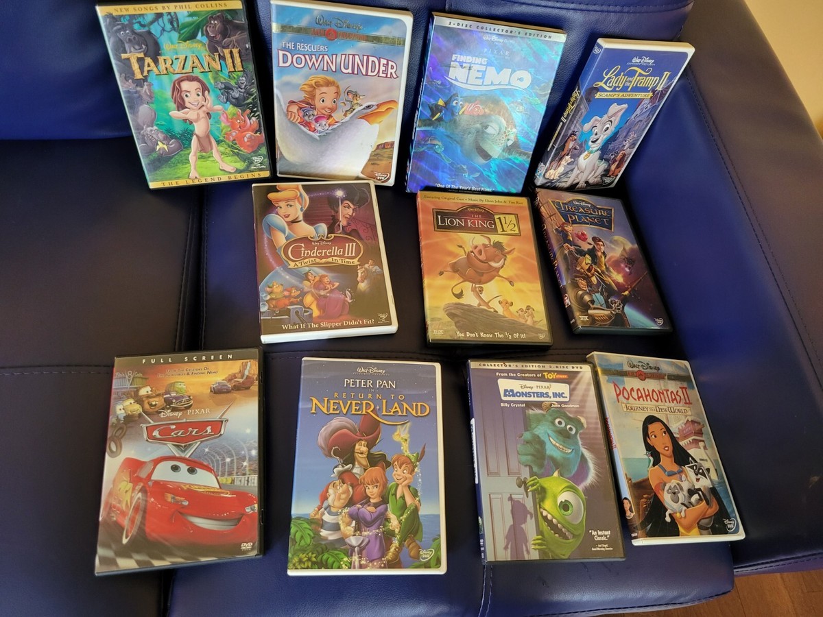 11 Disney DVD's- incl Cars, Monsters Inc, Finding Nemo, The