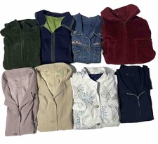 Lot Of 8 Vtg 90s Jackets Coats Designer No Tags. Measures M Corduroy Denim Suede