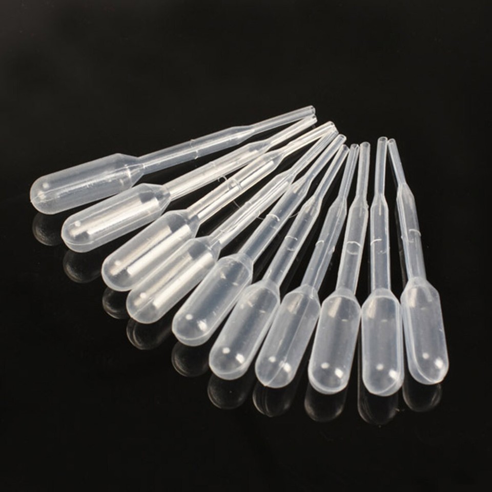 100pcs Liquid Dropper Experiment Supplies 0.2ml Eye Dropper Disposable ...