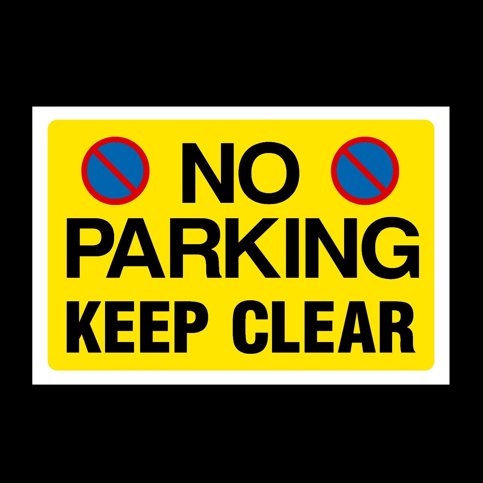 Parkverbotsschild Aus Aluminium – ‚No Parking, Keep Clear‘, 35,6x25,4 Cm, 2 Stück