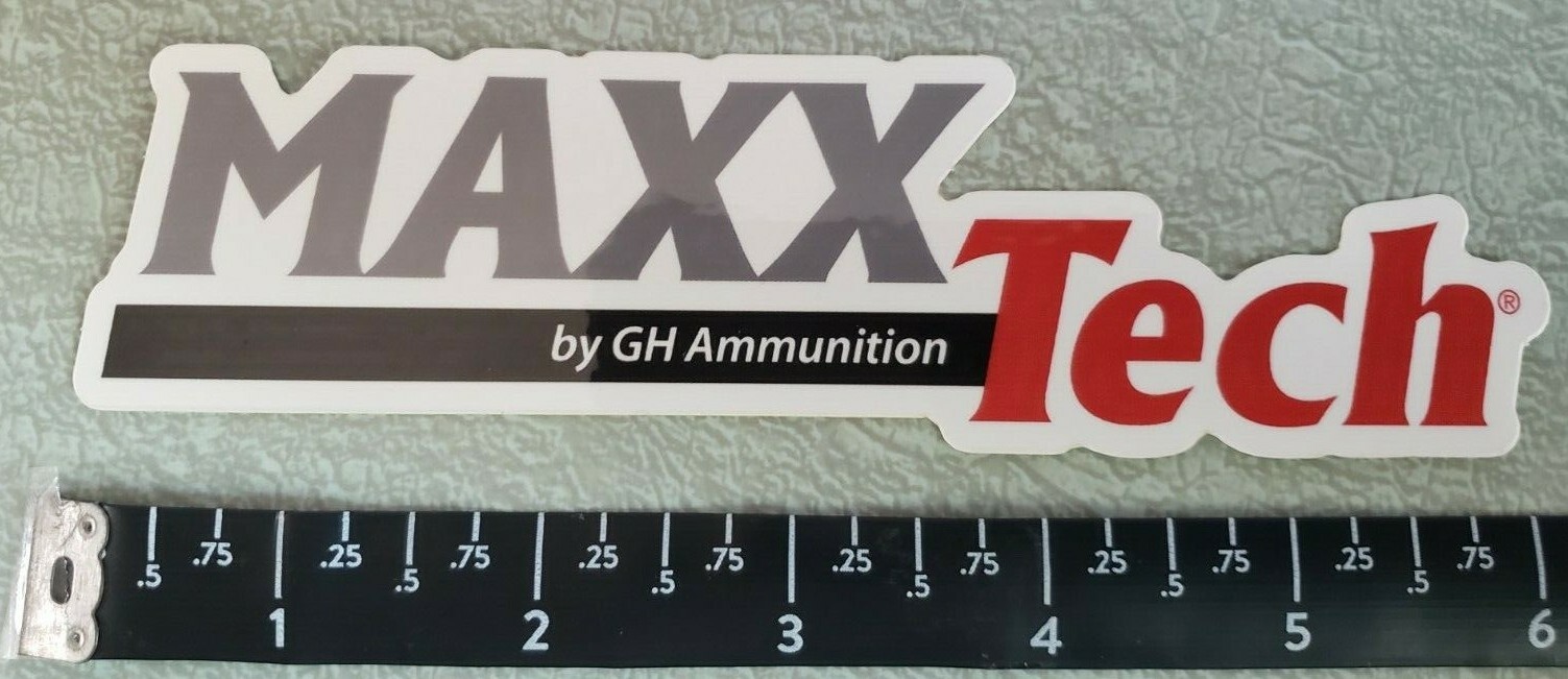 Maxx Sticker Maxx Tech MaxxTech GH Ammunition Vinyl Decal Sticker OEM Original Shot ...