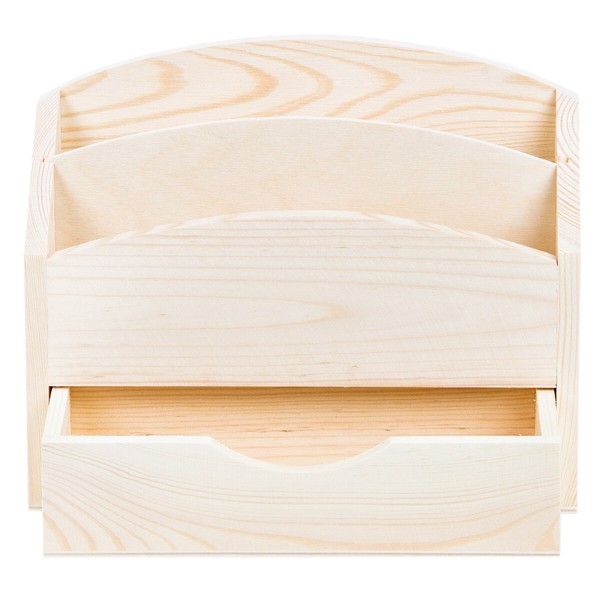 Tisch-Dokumentenablage Schubfach Ablage 2Er Schreibtischbutler Holz BüRo Ablage-image