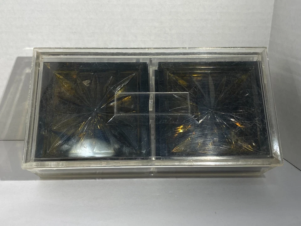 Juego de Posavasos Ámbar Plástico Vintage 8 Piezas más Almacenamiento Claro agrietado ver fotos Foto 4 de 4