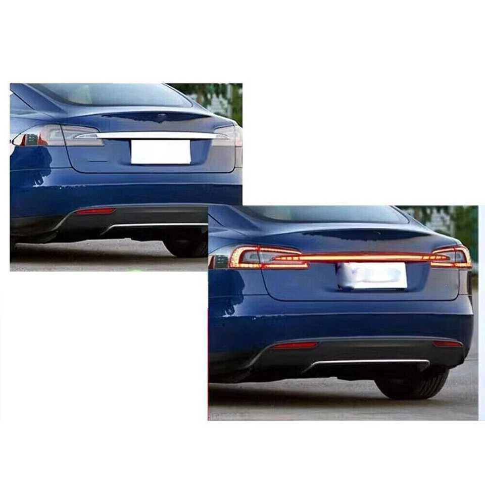 Luz trasera LED negra para maletero Tesla modelo S 2015-2023 Foto 3 de 4