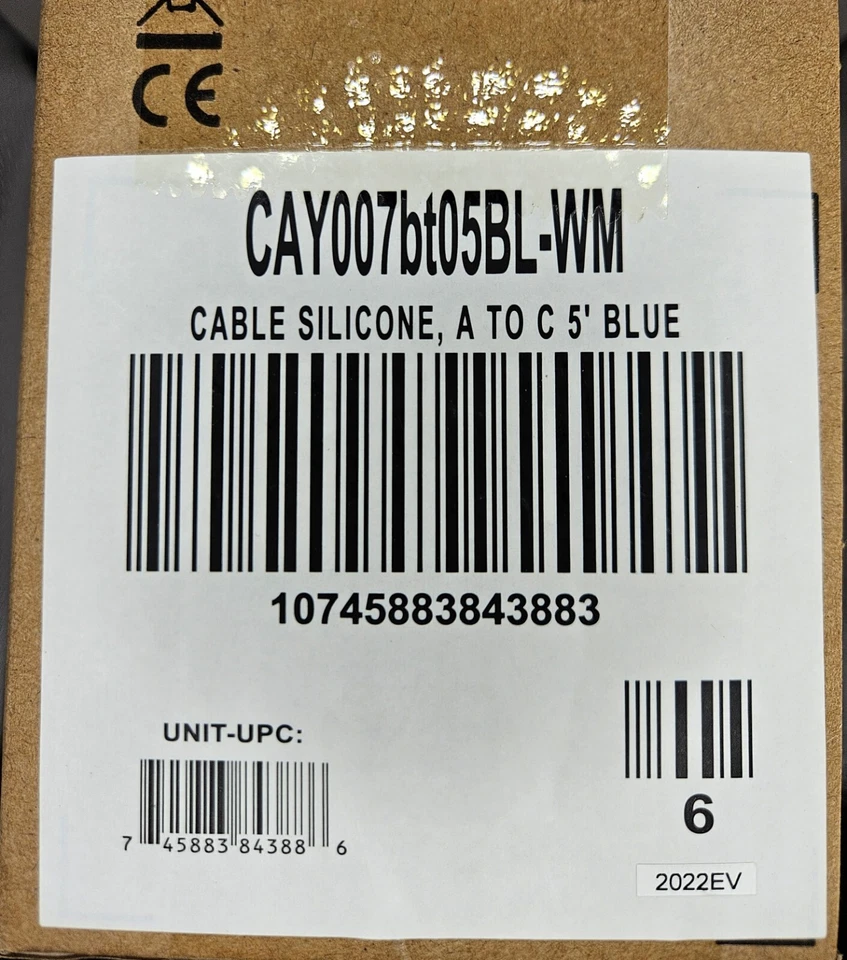 LOTE de 6 cables de silicona Belkin Boost Charge USB-A a USB-C, azul, 5 pies Foto 3 de 4