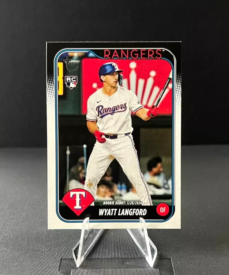 Wyatt Langford 2024 Topps Update #US341 Vintage Stock /99 RC Rangers