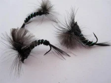 1 DZ Q-4 PARACHUTE EMERGER CDC, (COLORS) DRY FLIES TROUT NYMPHS **AWESOME**