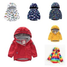 Kids Baby Boys Autumn Hooded Coat Childrens Windproof Outerwear Jacket Clothes