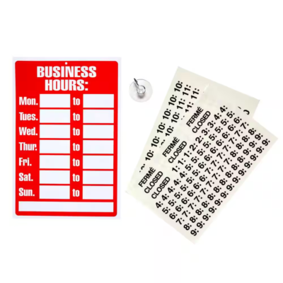 Hours Sticker Open Closed Sign Modern Store Open For Glass Door With Changeable Hours ...