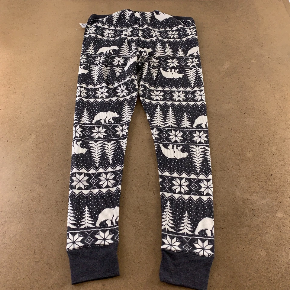 Leggings de pijama de punto térmico estampados grises grandes de maternidad Old Navy para mujer nuevos con etiquetas Foto 4 de 4