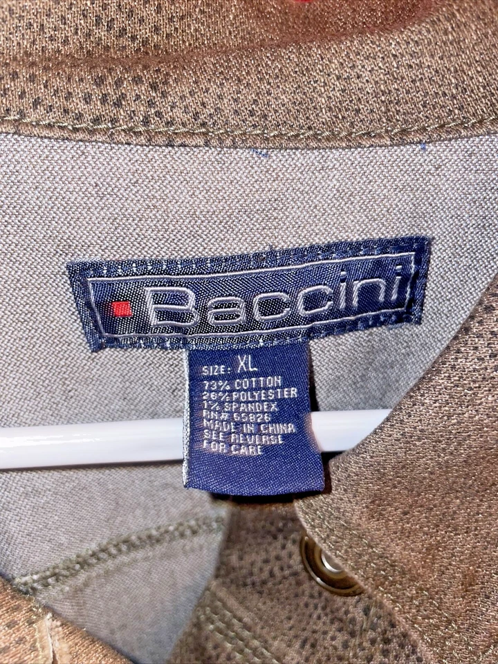 Baccini Womens Brown Denim Jacket Size XL Pockets - Image 3 of 4