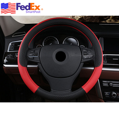 SENATOR Steering Wheel Cover for Cars Trucks and SUVs WAS01 15 inches M Black Leather PU Universal Fit with Slip Resistant Grip 38cm Auto Car Accessories for Men /& Women SEOPLS0801
