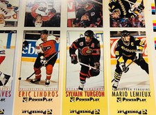 Fleer Power Play Hockey Cards Rare Uncut Sheet 1994