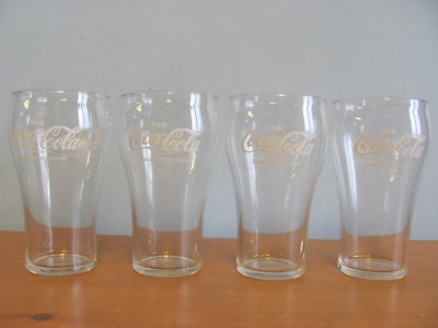 4 TRINK COCA-COLA COKE KOFFEINHALTIGE LIMONADE GERMAN .4 L DRINKING GLASSES