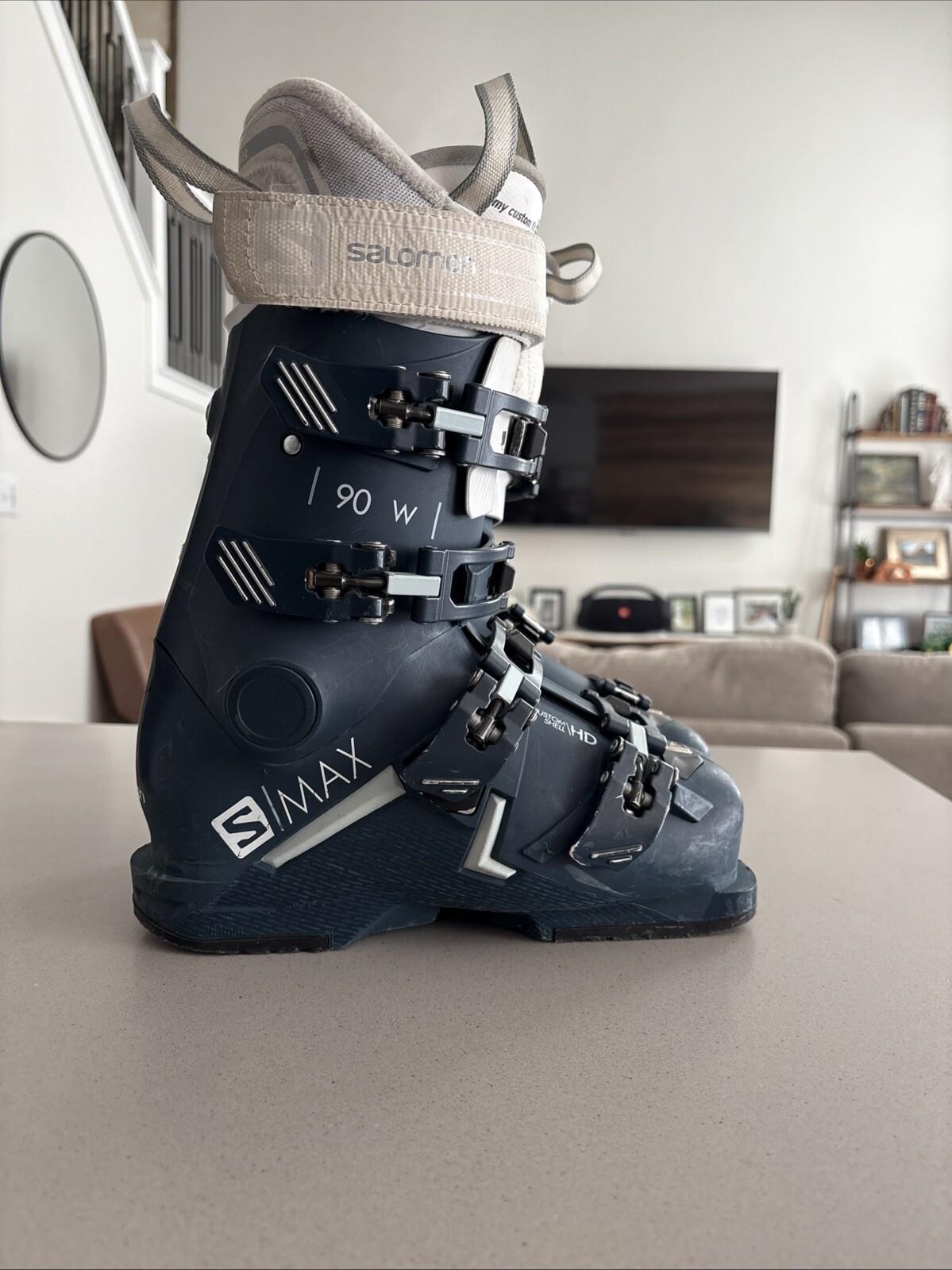 Salomon S Max 90 W Taglia 22 22 5 Blu Bianco Ottime Condizioni Uso Leggero