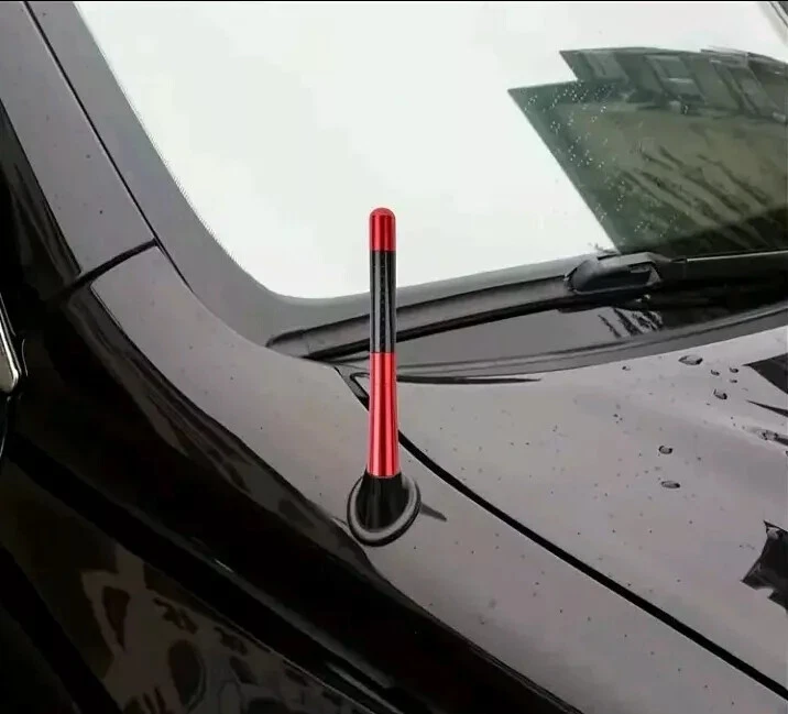 Para Ford Mustang 2015-2024 Antena Coche Aluminio 4.7" Rojo Kit Tornillo Universal Foto 2 de 4