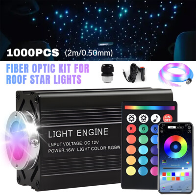 1000PCS Fiber Optic Car Home Headliner Star Light Kit Roof Twinkle Ceiling Light