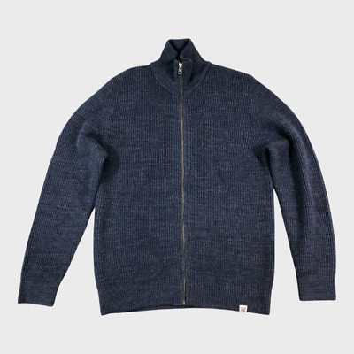 Norse Projects Blue Cotton Wool Jacket - Size Large