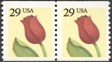 1991 Scott #2526 29c  Flower Coil Pair MNH