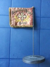 Handgestickte Tischfahne, Kameradschaftswimpel "Verein ehem. 17.Dragoner Hamburg