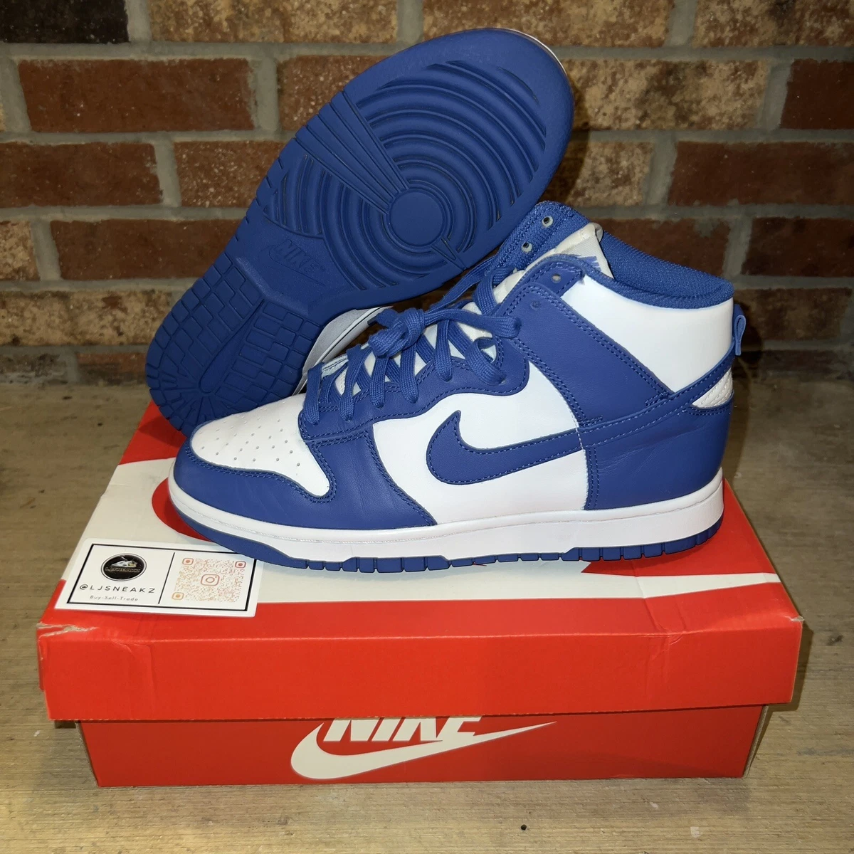 Nike Dunk High Retro Game Royal Size DD1399-102 Men Size 9 Used