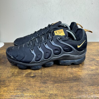 Nike Men’a VaporMax Black/Gold/grey 10.5 Nike Air VaporMax 2019 Black Metallic Gold Men main image 4