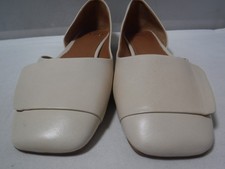 GA2 Franco Sarto Women's Tracy Square Toe D'Orsay Ballet Flat Beige Cream Size 8
