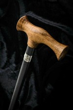 Art-Wooden walking stick hand carved handmade Derby stylish wooden walking cane