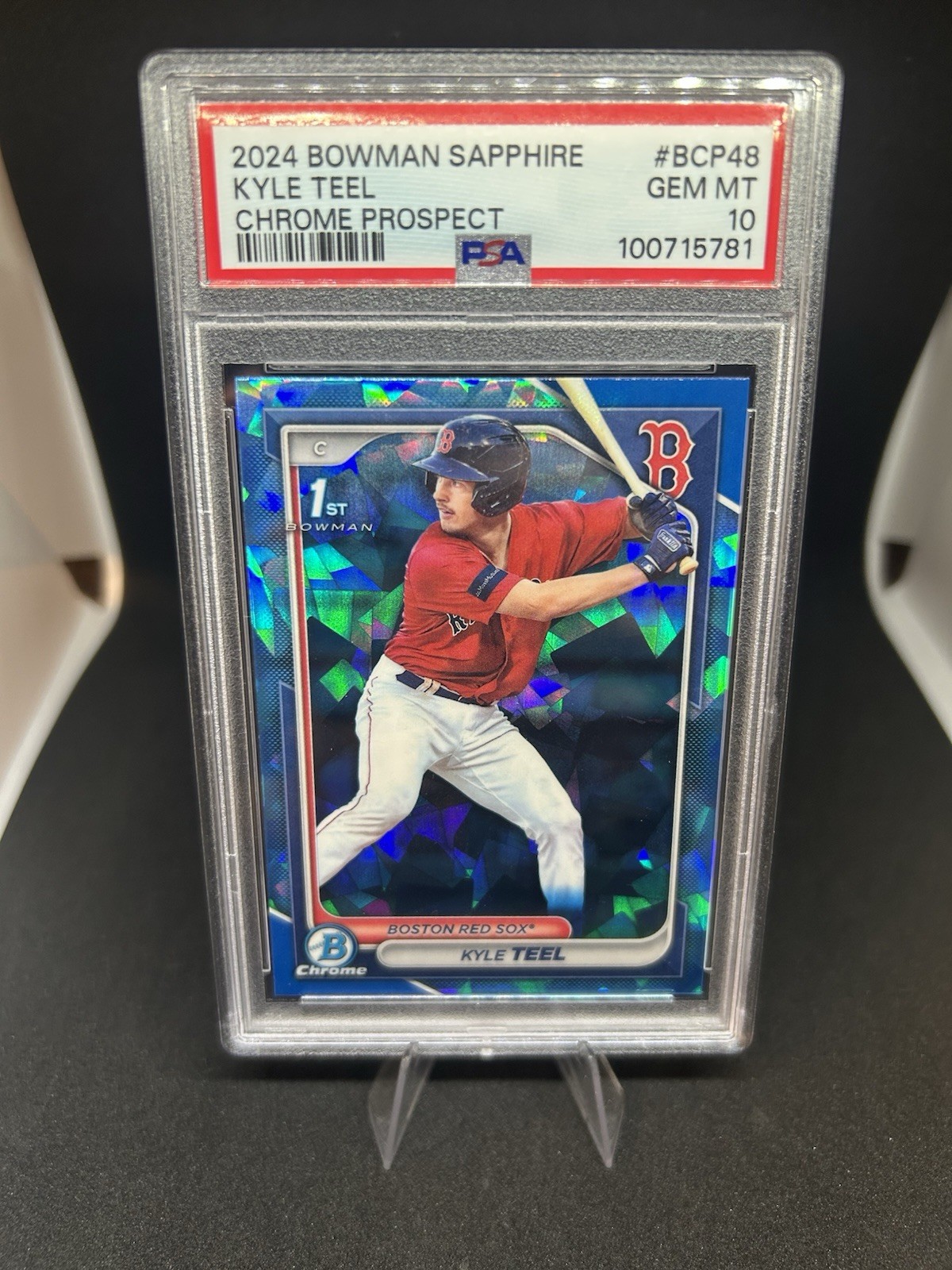 2024 Kyle Teel Bowman Sapphire #BCP48 Chrome Prospect PSA 10