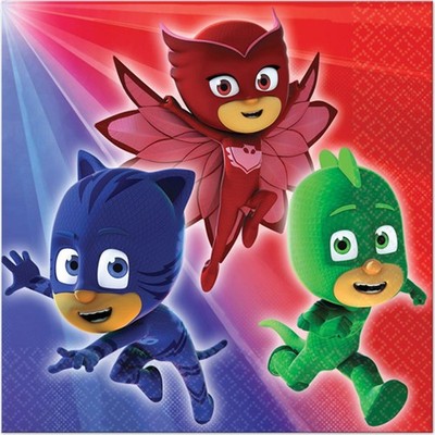 PJ Masks Dessert Beverage Napkins Birthday Party Supplies 16 Per Package NEW