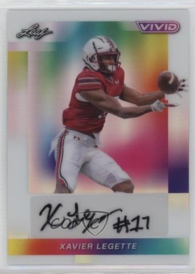 2024 Leaf Vivid White Prismatic 6/6 Xavier Legette #BA-XL1 Rookie Auto RC 0wc9