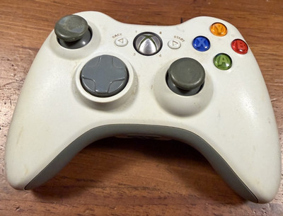 Microsoft B4F-00014 Xbox 360 Wireless Controller - White-Used-Tested WORKING