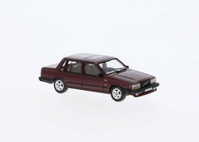 Brekina PCX 870663 HO Scale 1984 Volvo 740 Sedan - Metallic Red