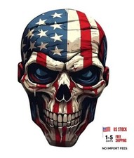 Skull Vinyl Stickers 2-Pack Waterproof Removable Car Decals and Bumper